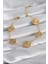 316L Çelik Gold Renk Yonca Model İşleme Detay Kadın Bileklik - TJ-BB5882 1