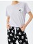 Pamuklu Kalpli Köpek Grafik Baskılı Pijama Takımı 5