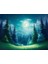 A serene moonlit forest scene Arka Plan, 200x150cm, Stüdyo Fonu 1
