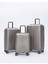 Polipropilen 3'lü Kırılmaz Valiz Seti Gri 1