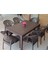Lotus Rattan Bahçe Balkon Masa Takımı 6 Kişilik 90 x 150 cm Camsız Set 1. Kalite 1
