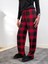 Freshness 801 Bayan Beli Lastikli Ekose Süet Tek Pijama Altı 3