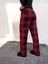 Freshness 801 Bayan Beli Lastikli Ekose Süet Tek Pijama Altı 4