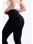 Pure Siyah Seamless Yüksek Bel Toparlayıcı Tayt 4