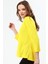 Kadın Oversize Düğmeli Sarı Hırka 5