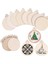 10 Adettakım Ahşap Yonga Noel Ağacı Sahne 12X10 cm (Yurt Dışından) 4