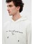 Relaxed Fit Ekru Nakışlı 3 Iplik Kapüşonlu Sweatshirt 2