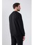Relaxed Fit Siyah Nakışlı Sweatshirt 4