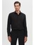 Ds Damat Slim Fit Siyah/beyaz Italyan Yaka Dar Kesim Klasik Kravatlık Uzun Kollu Kolay Ütülenebilir Nefes Alan 2'li Gömlek 2