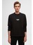Relaxed Fit Siyah Baskılı Sweatshirt 2