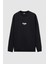 Relaxed Fit Siyah Baskılı Sweatshirt 5
