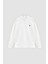Oversize Ekru Düz Yarım Fermuarlı Pamuklu Mevsimlik Sweatshirt 5