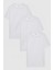 Slim Fit Beyaz 3'lü T-Shirt 4HC14ORTBN533 1