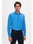 Ds Damat Slim Fit Mavi/açık Mavi Italyan Yaka Dar Kesim Klasik Kravatlık Uzun Kollu Kolay Ütülenebilir Nefes Alan 2'li Gömlek 2