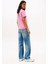 Tommy Jeans Kadın Pembe Badge Crew T-Shirt 2