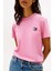 Tommy Jeans Kadın Pembe Badge Crew T-Shirt 4