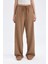 Keten Karışımlı Pantolon Wide Leg Geniş Bol Paça Üç Cepli Normal Bel Basic Düz Standart Boy C4545AX24SM 5