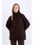 Oversize Geniş Kalıp Balıkçı Yaka Basic Düz Triko Kazak Tunik A6445AX24CW 3