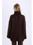 Oversize Geniş Kalıp Balıkçı Yaka Basic Düz Triko Kazak Tunik A6445AX24CW 5