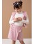 Pembe Peluş Yelekli Badili Kız Çocuk Şort Etekli Takım 19557 2