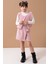Pembe Peluş Yelekli Badili Kız Çocuk Şort Etekli Takım 19557 3