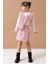 Pembe Peluş Yelekli Badili Kız Çocuk Şort Etekli Takım 19557 4