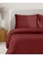 Organik Pamuk Akfil Nevresim Tek Kişilik 160 x 220 cm Koyu Bordo 2
