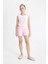 Kız Çocuk Pijama Takımı Baskılı Kolsuz Üst Şort C8499A824SM 1