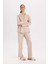 Fall in Love Pijama Takım Uzun Kollu Düğmeli Üst Beli Lastikli Uzun Alt D2260AX24WN 2