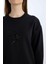 Relax Fit Bisiklet Yaka Baskılı İçi Yumuşak Tüylü Sweatshirt Tunik D9028AX24WN 7