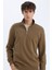 Comfort Regular Fit Rahat Kalıp Fermuarlı Dik Yaka Basic Düz Sweatshirt X7405AZ24AU 1