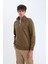 Comfort Regular Fit Rahat Kalıp Fermuarlı Dik Yaka Basic Düz Sweatshirt X7405AZ24AU 3