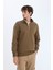 Comfort Regular Fit Rahat Kalıp Fermuarlı Dik Yaka Basic Düz Sweatshirt X7405AZ24AU 4