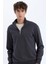 Comfort Regular Fit Rahat Kalıp Fermuarlı Dik Yaka Basic Düz Sweatshirt X7405AZ24AU 1