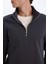 Comfort Regular Fit Rahat Kalıp Fermuarlı Dik Yaka Basic Düz Sweatshirt X7405AZ24AU 5