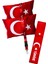 Türk Bayrak'lı Dijital Baskılı Araç Oto Seyahat Boyun Yastığı & Oto Ayna Askısı & Tampon Çeki Ipi 1