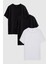 Slim Fit Siyah/beyaz 3'lü T-Shirt 4HC14ORTBN533 1