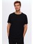 Ds Damat Comfort Siyah 3'lü Bol Kesim %100 Pamuk T-Shirt 2