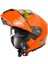 966 V2 Orange Çene Açılır Turuncu Kask 2
