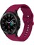 Samsung Galaxy Watch Fe Uyumlu (20MM) Kavisli Silikon Kordon-50 Mürdüm 1