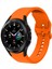 Samsung Galaxy Watch Fe Uyumlu (20MM) Kavisli Silikon Kordon-50 Turuncu 1