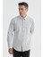 Gri Comfort Fit Gizli Düğmeli Yaka Gömlek 2