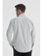 Gri Comfort Fit Gizli Düğmeli Yaka Gömlek 4