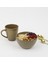 Porselen Line Kupa Kase Seti Bowl Mug Kahvaltı Ikili Set(Yeşil) 1