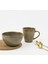 Porselen Line Kupa Kase Seti Bowl Mug Kahvaltı Ikili Set(Yeşil) 2