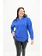 Kadın Büyük Beden Kapüşonlu Oversize Sweatshirt 1895-25 3