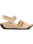 Bej Kadın Düz Sandalet 3