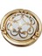 Porselen Düğme Kulp Metal Gold Motifli / 5 Adet 3