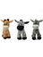Peluş Oyuncak Sevimli Zebra-Zürafa-Eşşek 30 cm 3 Adet Mega Set 1