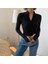 Siyah Darkalıp Slimfit Soft Touch Zip Finger Detail Kaşkorse Fermuarlı Parmak Detaylı Body 1
